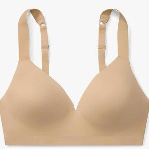 BNWT True & Co Women's True Body Push Up Wirefree T-Shirt Bra, Nude, Small.
